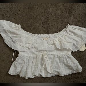 White off the shoulder blouse from altar’d state size small